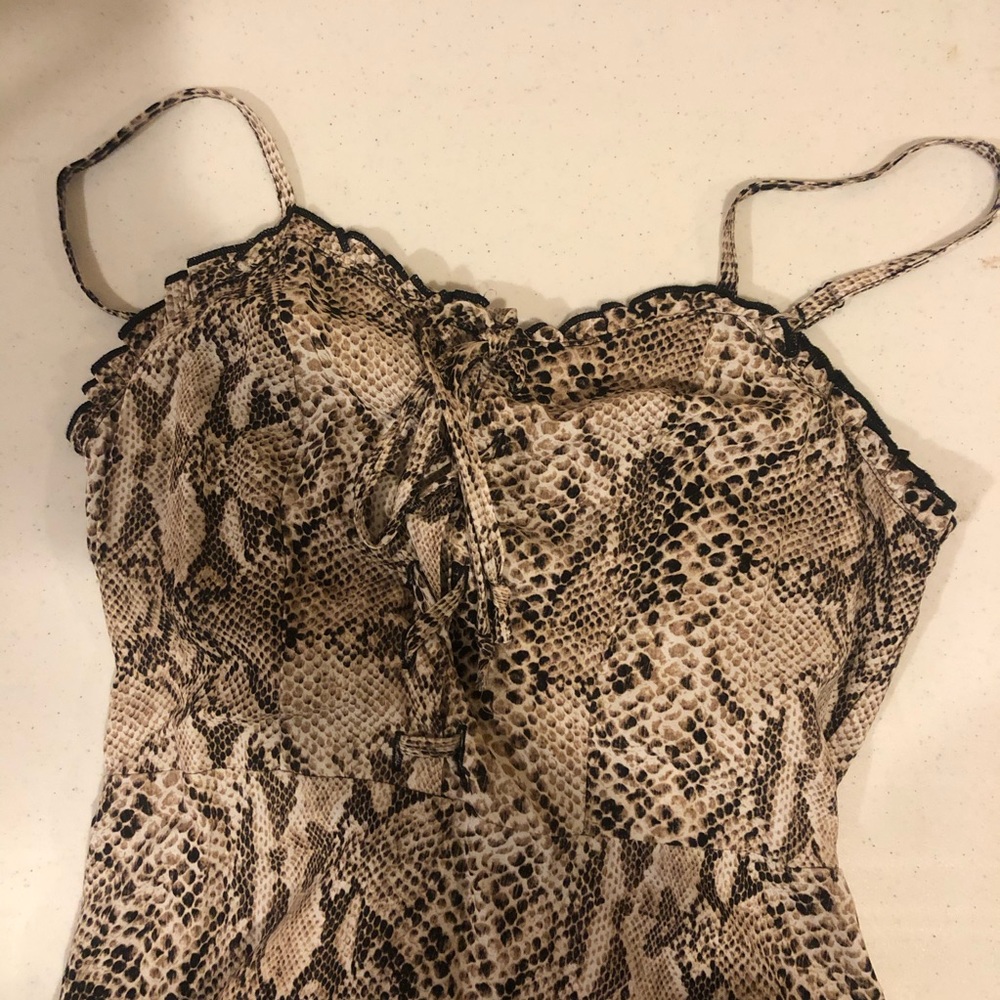 Snake print maxi dress